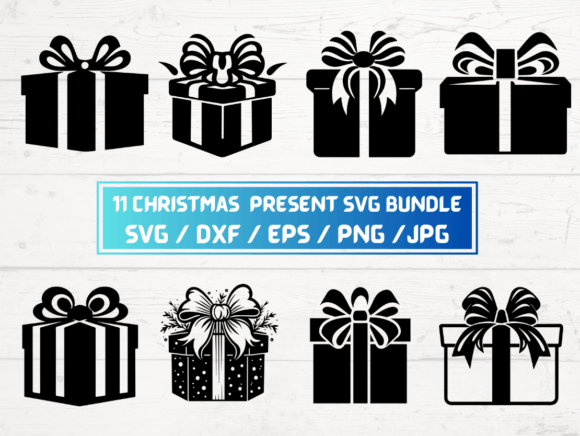 10 CHRISTMAS Present SVG Bundle