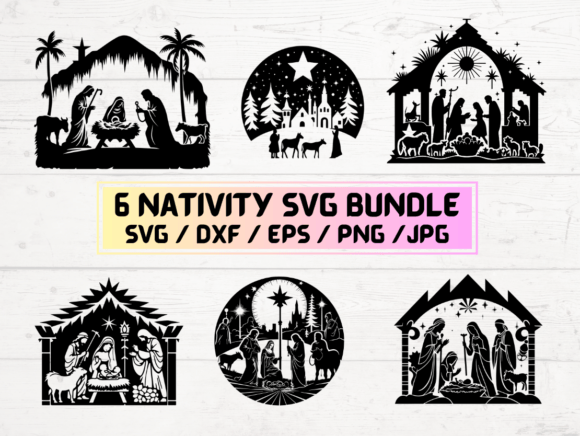 6 Nativity SVG Bundle for Creative Projects