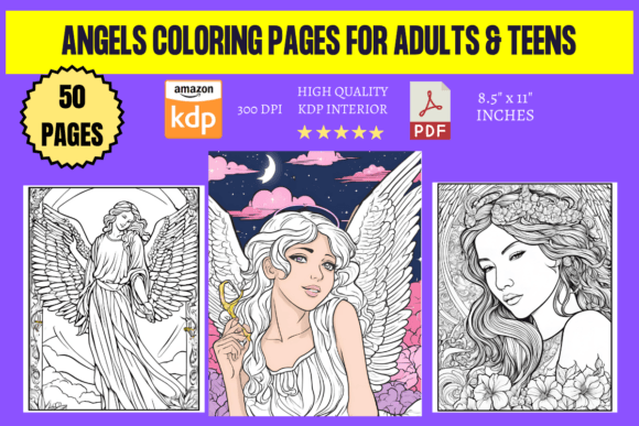 Angels Coloring Pages for Adults Teens