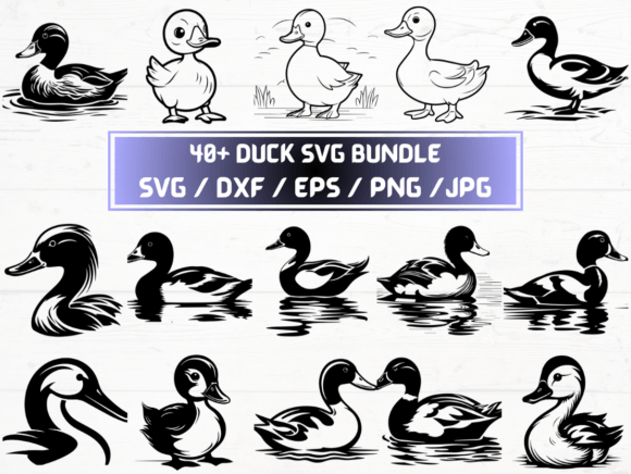 Duck SVG Files for Crafters, Designers, and DIY Enthusiasts