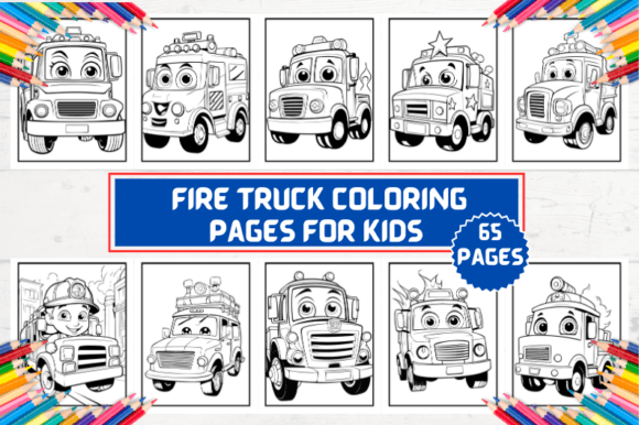 Fire Truck Coloring Pages for Kids