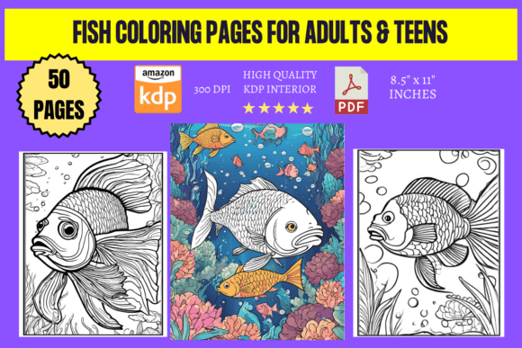 Fish Coloring Pages for Adults & Teens