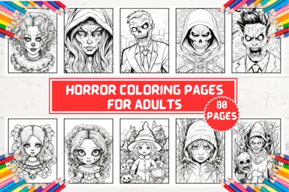 Horror Coloring Pages for Adults