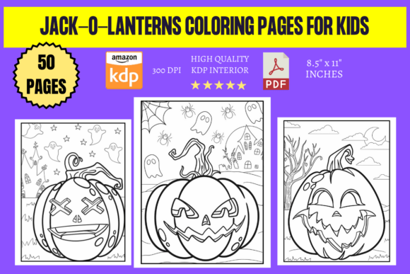 Jack-O-Lanterns Coloring Page for Kids