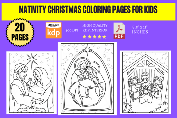 Nativity Christmas Coloring Pages for Kids