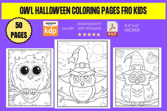Owl Halloween Coloring Pages Fork Kids