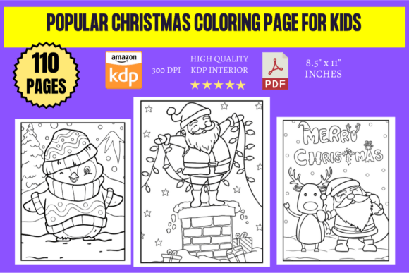 Popular Christmas Coloring Page for Kids