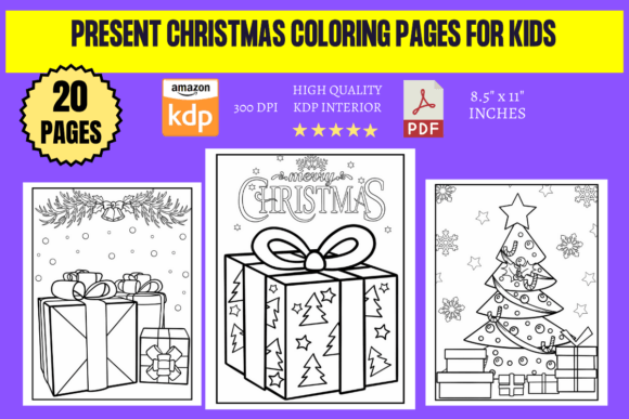 Present Christmas Coloring Pages for Kid
