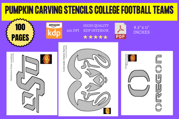 Pumpkin Carving Stencils College Football