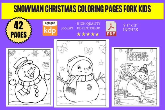 Snowman Christmas Coloring Pages for Kid