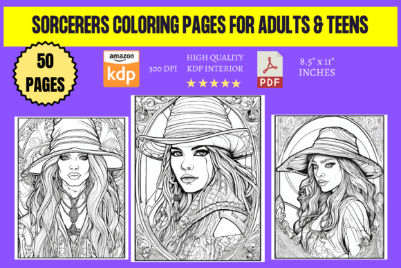 Sorcerers Coloring Pages for Adults Te