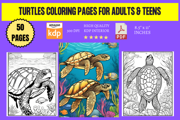 Turtles Coloring Pages for Adults Teen