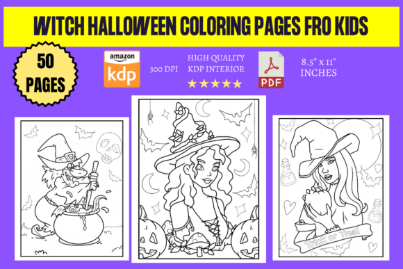Witch Halloween Coloring Pages Fork Kids