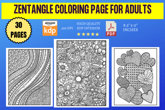 Zentangle Coloring Page for Adults